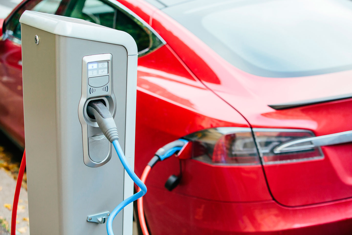 Electric car charging station in Sanremo
