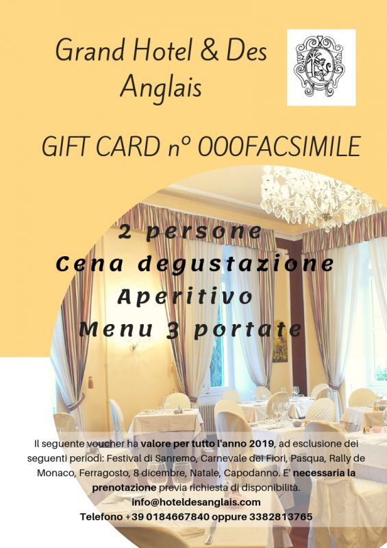 Gifcard Cartes Cadeau Hotel Des Anglais